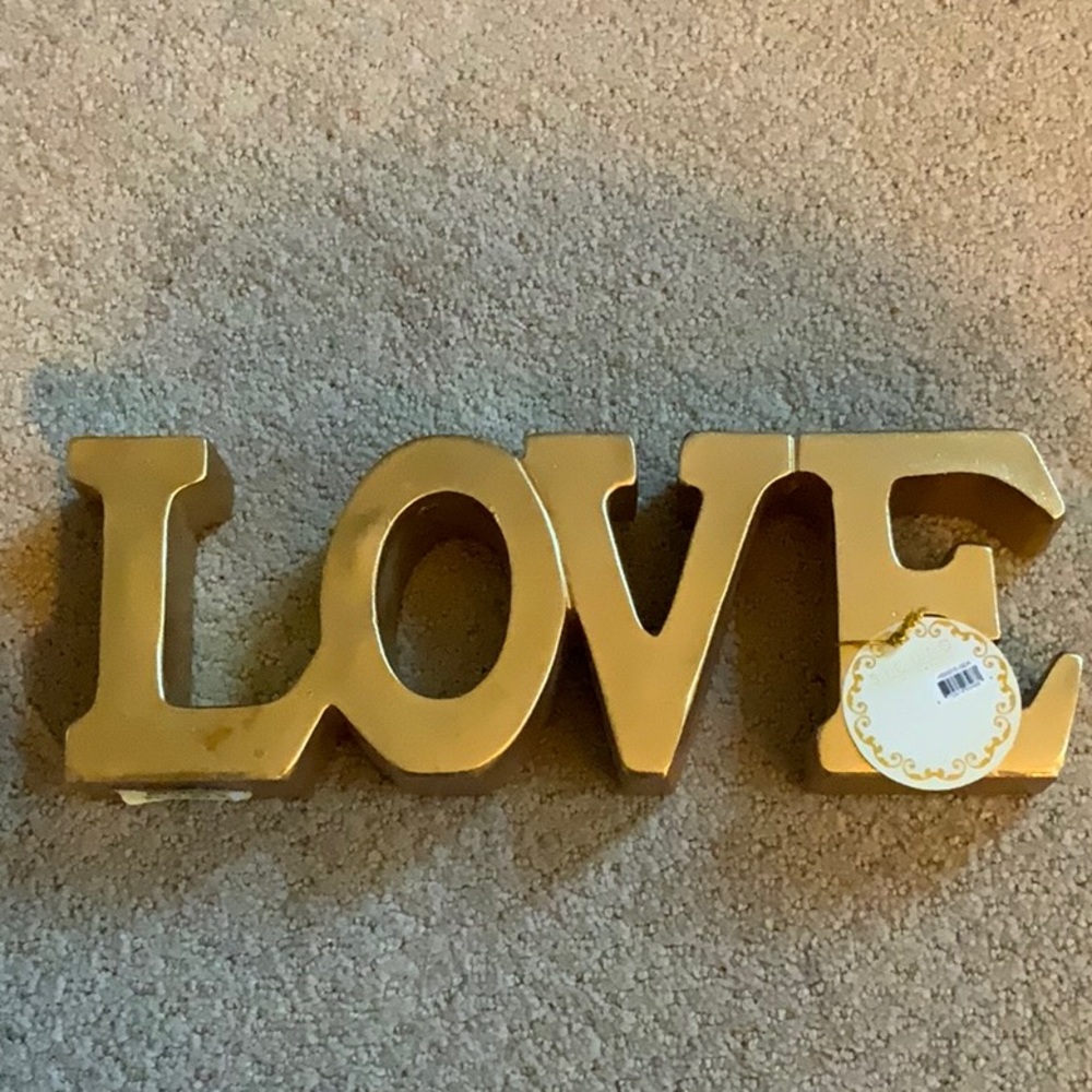 Sicura Wooden Gold Love Block